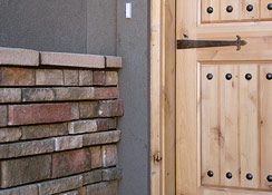 Ledge stone around the porch area...