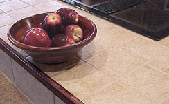 Cook-top island with lower table height for eating counter 