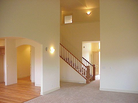 Awesome large greatroom - 22' ceiling features a fan...