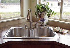 Fabulous corner sink with views!