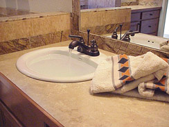 Wash-up in style with the new dark burnish faucets...