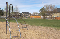 Convenient location for the children to walk across through gate to school... 