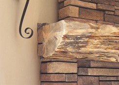 Custom log mantel...